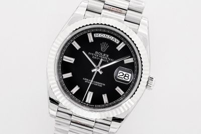 NR DD Large Factory ROLEX XF3 Steel Black Blue 40MM Watch